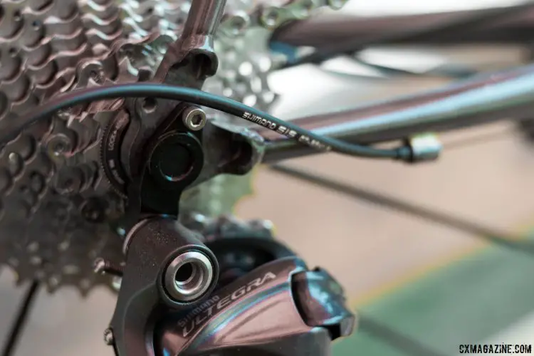 The 2017 Roadhouse disc brake bike runs a mechanical Shimano kit. Sea Otter Classic 2016. © Cyclocross Magazine