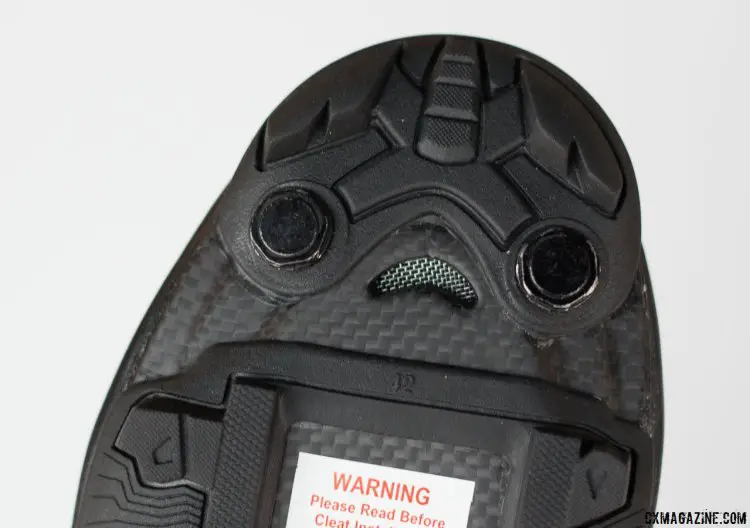 The MX237 can double as a cyclocross shoe with the ability to add toe spikes when course conditions require. ©️ Cyclocross Magazine