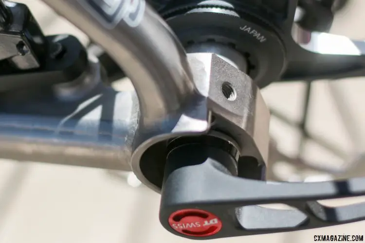 The rear dropouts on the T5 Gravel feature rack/fender mounts. Sea Otter Classic 2016. © Cyclocross Magazine