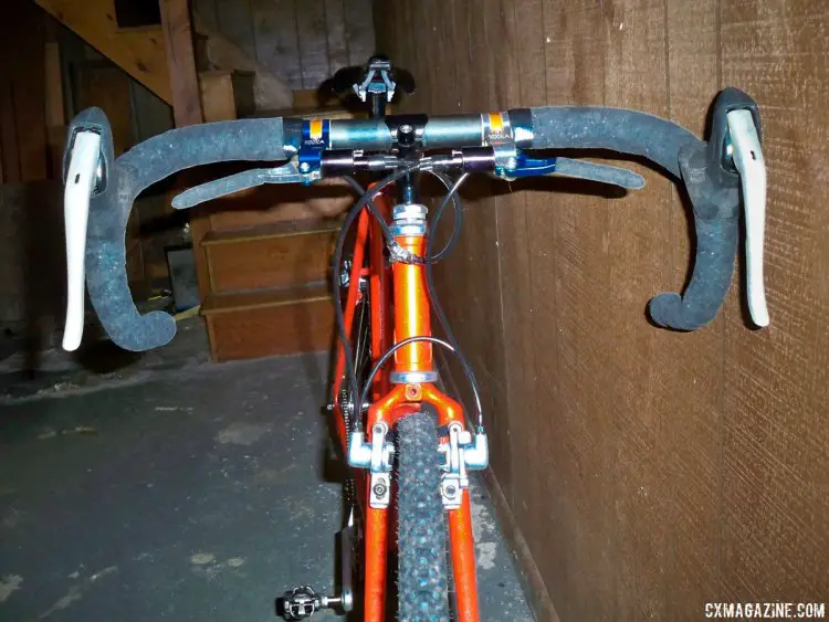Magura s HS66 hydraulic cantilever brakes and levers modified with Kooka hydraulic mtb levers used as top mount inline levers. Cyclocross Magazine Cyclocross and Gravel News Races Bikes Media