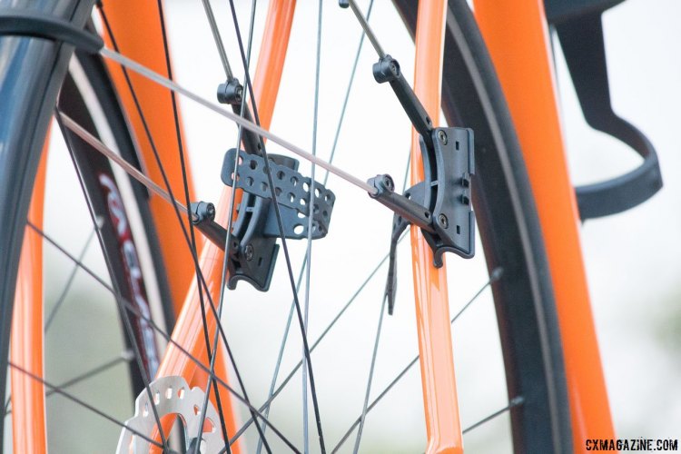 SKS' updated $59.99 Raceblade quick-mount fenders have updated straps and stonger, studier mounting hardware. Magura Press Camp. © Cyclocross Magazine