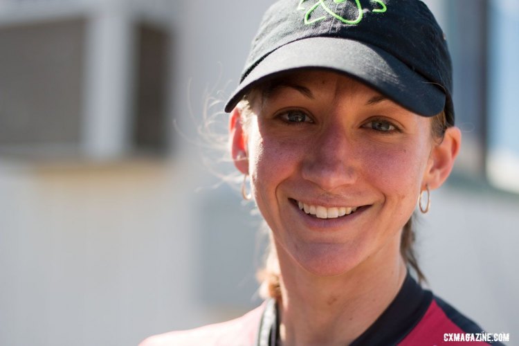 Cassie Maximenko was all smiles at the 2016 Sea Otter Classic despite her unfortunate crash. © Cyclocross Magazine