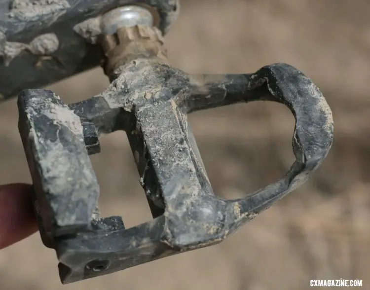 Gravel ride, road pedals. Decker went with team sponsor-correct HT road pedals for the 2016 Lost & Found. ©️ Cyclocross Magazine