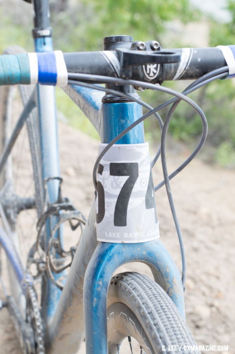 Farina's number covered the Santa Cruz headbadge. 2016 Lost & Found. ©️ Clifford Lee / Cyclocross Magazine