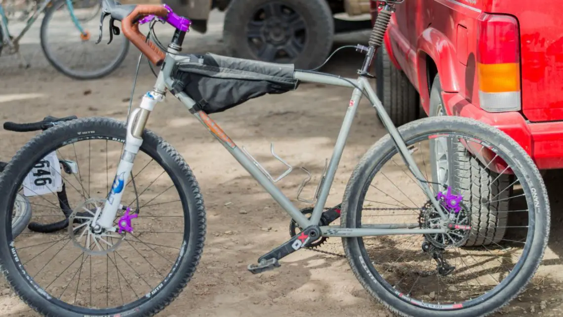 Soulcraft 26" wheeled suspended gravel bike. 2016 Lost & Found. ©️ Clifford Lee / Cyclocross Magazine