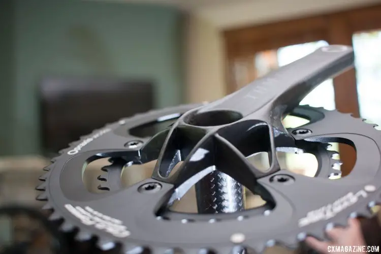 THM Carbones Clavicular SE crankset has a few options, with a built-in spider, removeable spider, Direct Mount option, and 4-arm mountain bike option. © Cyclocross Magazine