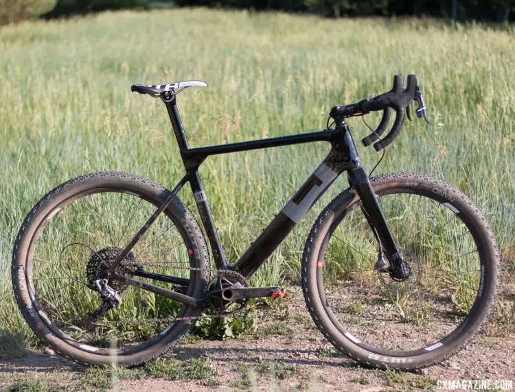 The 3T Exploro gravel/cyclocross bike, as ridden with 2.1 inch 650b mountain bike tires, was a fast-handling, capable machine on Deer Valley's downhill singletrack. © Cyclocross Magazine