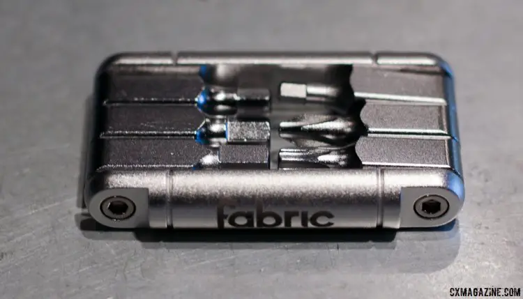 Fabric's $15 Six Tool offers 3-6mm hex, with a Phillips screwdriver and T25 head. There's also Fabric's $20 Eight Tool (not pictured) which adds a 2mm and flathead screwdriver. Press Camp 2016. © Cyclocross Magazine