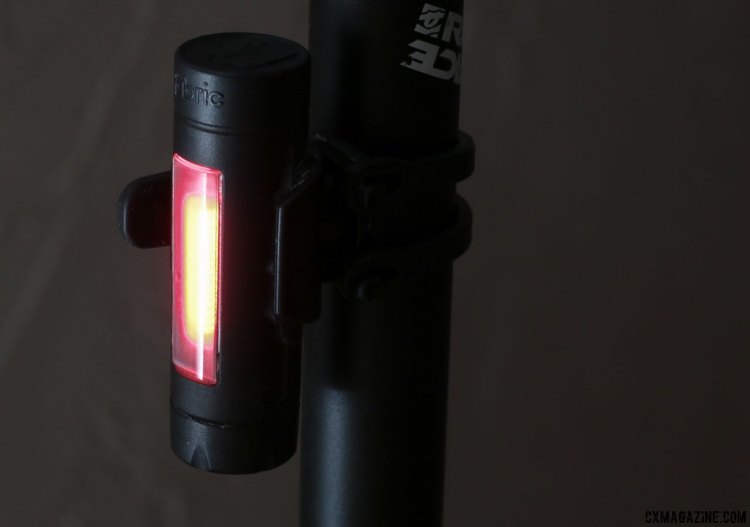 Fabric's FL30 rear light features an accelerometer that gets brighter when you slow down. Press Camp 2016. © Cyclocross Magazine