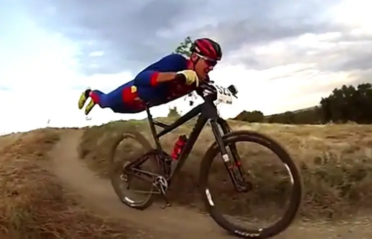 Brady Kappius as Superman at Valmont Park.