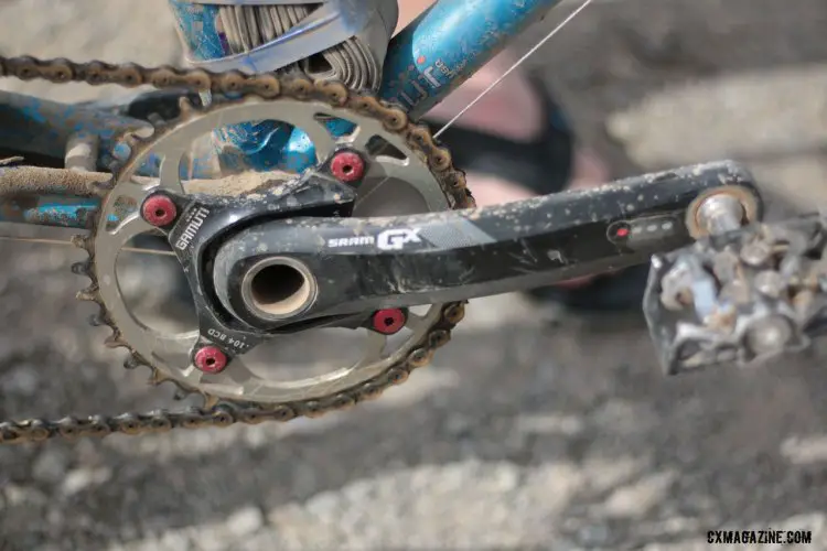 SRAM's GX crankarms were mated to a Canadian made Gamut spider. Lost and Found 2016. © Cyclocross Magazine