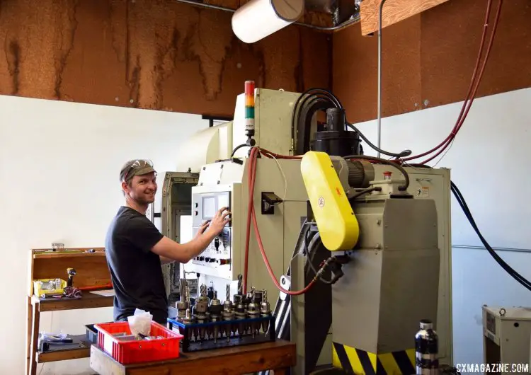 One of Paul's engineers ready to start a new CNC machining batch. photo: Billy Sinkford