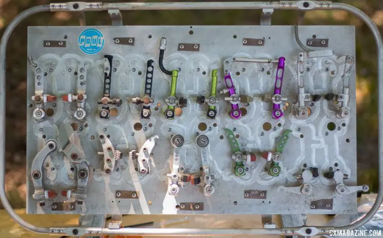 A mini museum of Paul Component Engineering brake history. The two on the right are still made. © Cyclocross Magazine