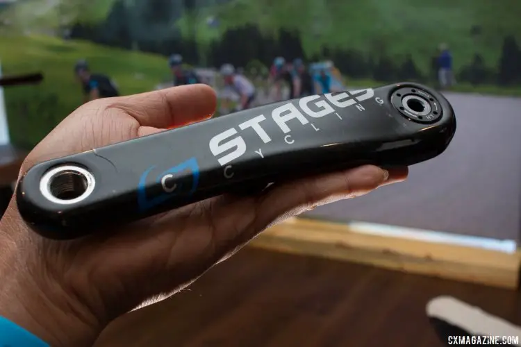Stages power meter cranks go carbon, and the company has $629 FSA 386 EVO models and GXP models to mate with SRAM OEM and SRAMaftermarket cranksets. Press Camp 2016. © Cyclocross Magazine