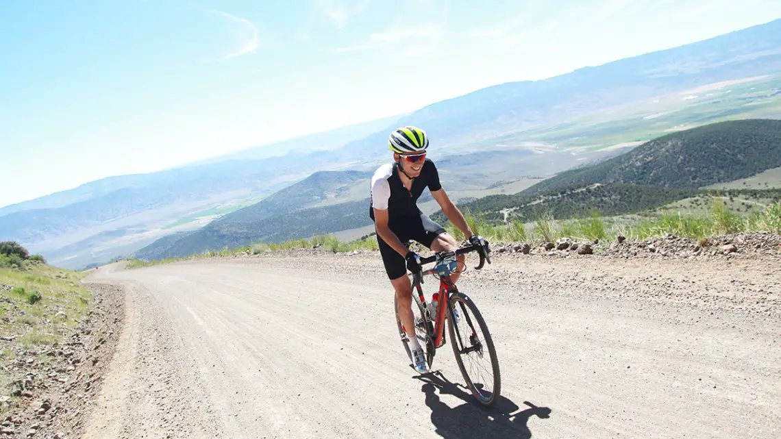 Rob Squire crushing the Col d’ Crush with a smile. Photo: Catherine Fegan-Kim