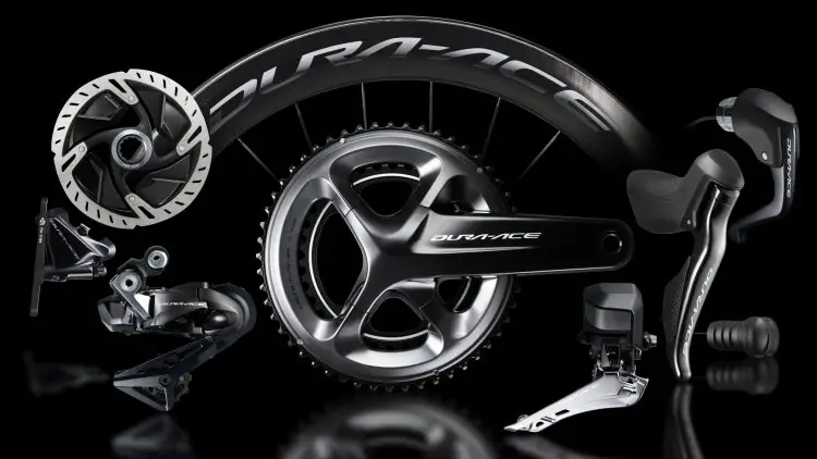 Shimano has revamped the venerable Dura-Ace group and released the new R9100 kit, which now features Dura-Ace level hydraulic braking, among other updates. Photo courtesy Shimano
