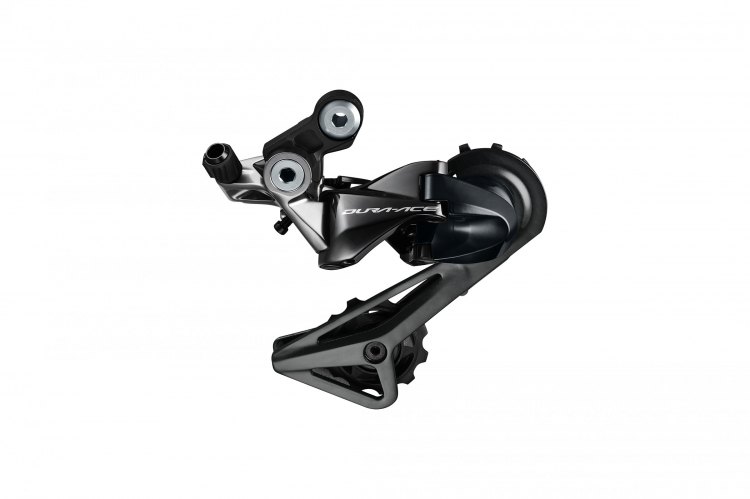 The Shimano R9100 rear Shadow derailleur. Photo courtesy Shimano