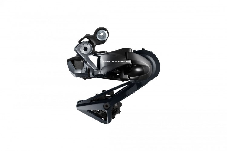 The Shimano R9150 Di2 rear derailleur. How long before we see a Dura-Ace Shadow Plus rear mechanism? Photo courtesy Shimano