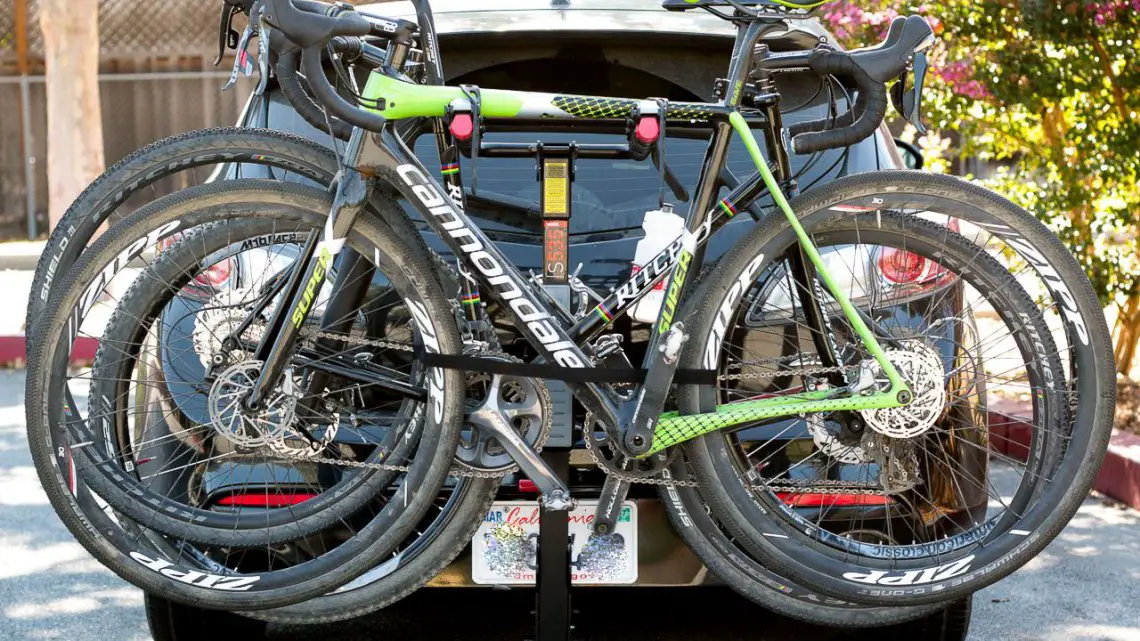 Allen Sports S535 Premier 3-bike hitch rack will hold three bikes securely in place. © Cyclocross Magazine