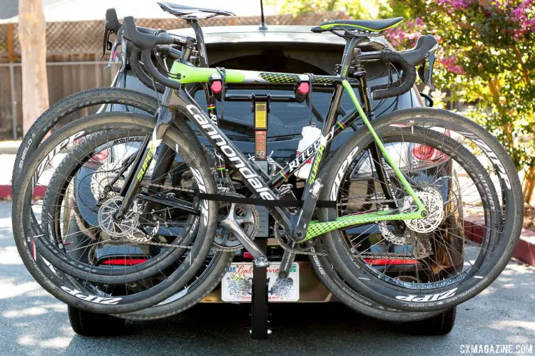 Allen Sports S535 Premier 3-bike hitch rack will hold three bikes securely in place. © Cyclocross Magazine