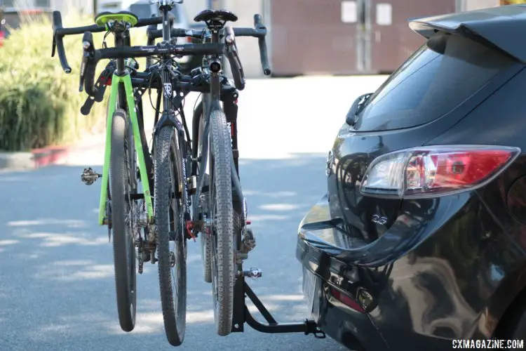 Allen Sports S535 Premier 3-bike hitch rack will hold three bikes securely in place. © Cyclocross Magazine