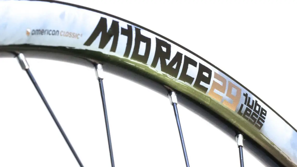 American Classic MTB Race 29er tubeless wheels offer a nice mix of weight, price and reliability. © Cyclocross Magazine