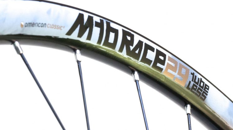 American Classic MTB Race 29er tubeless wheels offer a nice mix of weight, price and reliability. © Cyclocross Magazine