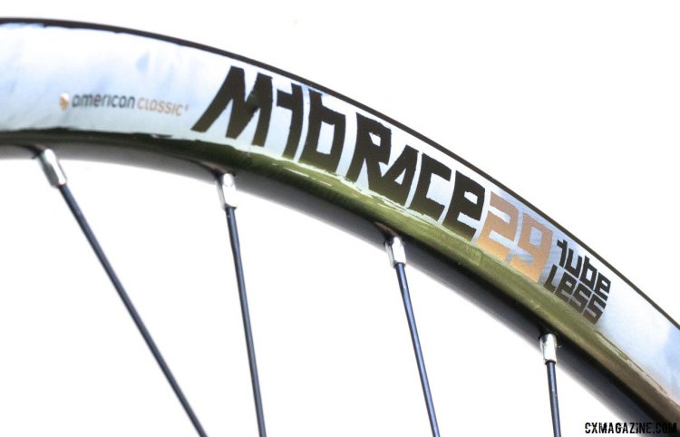 American Classic MTB Race 29er tubeless wheels offer a nice mix of weight, price and reliability. © Cyclocross Magazine