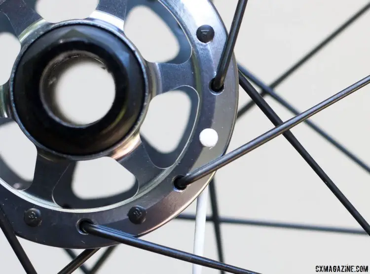 American Classic MTB Race 29er tubeless wheels use their own 14/16 gauge spokes and alloy nipples. © Cyclocross Magazine
