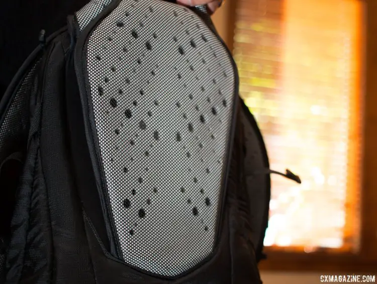 Air flow and back protection on the CamelBak Mule LR. Press Camp 2016. © Cyclocross Magazine