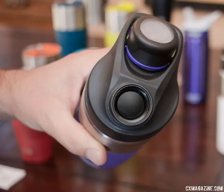 CamelBak is putting more emphasis on the lifestyle market, and has a vacuum insulated Chute stainless bottle that retails for $28. Press Camp 2016. © Cyclocross Magazine