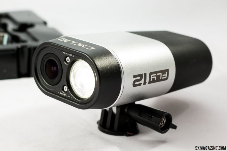 The Cycliq Fly12 headlight / HD camera combo is always recording video with or without the light on. The light has nine different modes. © Cyclocross Magazine