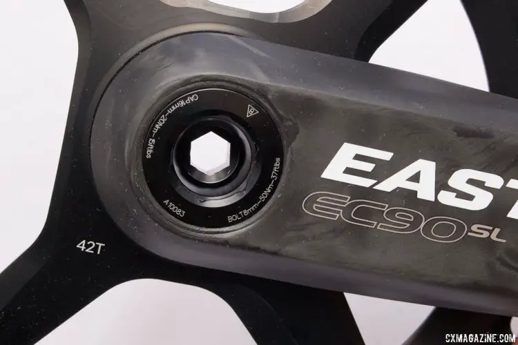 An 8mm Allen key secures the drive-side crank to the axle. © Cyclocross Magazine