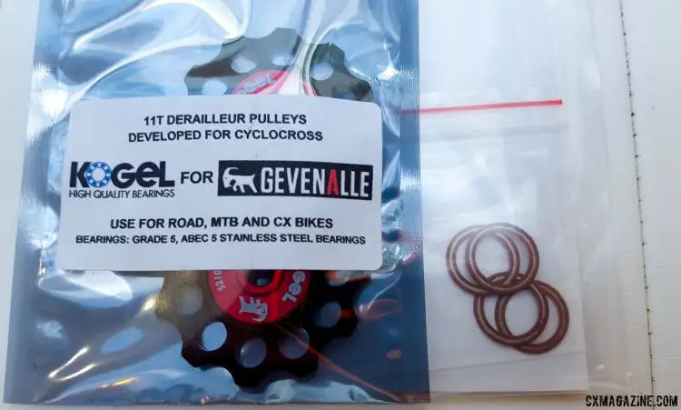 Gevenalle's new sealed Kogel bearing pulleys for cyclocross. © Cyclocross Magazine