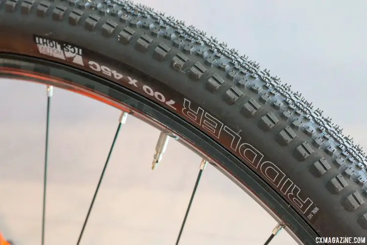 The 700x45 Riddler tires add big adventure capability to the steel 2017 Kona Sutra LTD. © Cyclocross Magazine