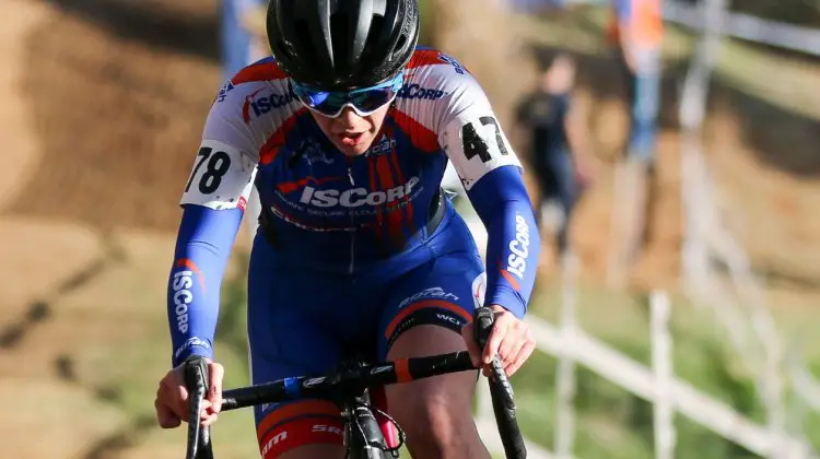 Nicole Mertz leads the Women's Singlespeed Championship race, 2016 Cyclocross National Championships. © Cyclocross Magazine