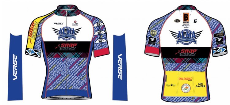 The Snap Fitness Alma Gran Prix of Cyclocross jersey for the 2016 race.