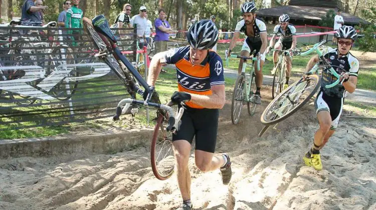 You might find yourself outnumbered or with a bobble, but do you know how to react come race day? photo: 2009 Bay Area Super Prestige. A Men and A Singlespeed. © Cyclocross Magazine