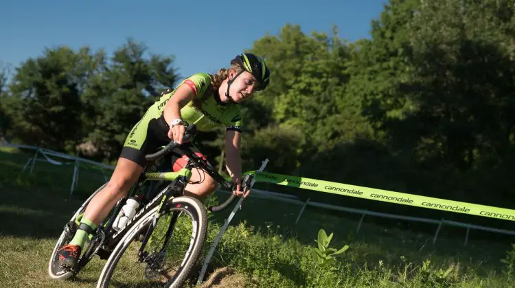 Emma White warming up on the Pawling NY race course. © Chris McIntosh / Cyclocross Magazine