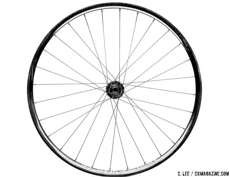 Indigenous Wheel Co.' s gravel / clydesdale tubeless disc brake front wheel, 850 grams. © Cyclocross Magazine