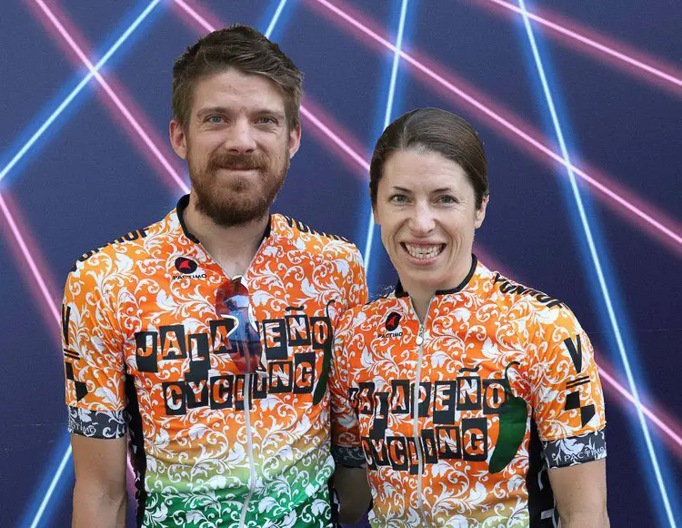 The husband and wife team of the Jalapeño Cycling Team: Andrew Reimann and Kathryn Cumming