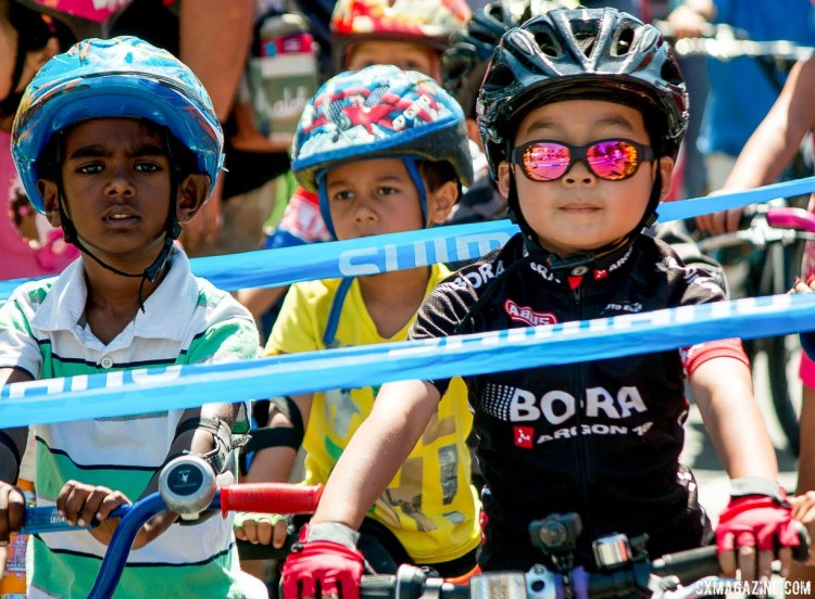 Julbo's youth sunglasses protect the precious eyes of little ones, and help with the start line game face. © Cyclocross Magazine