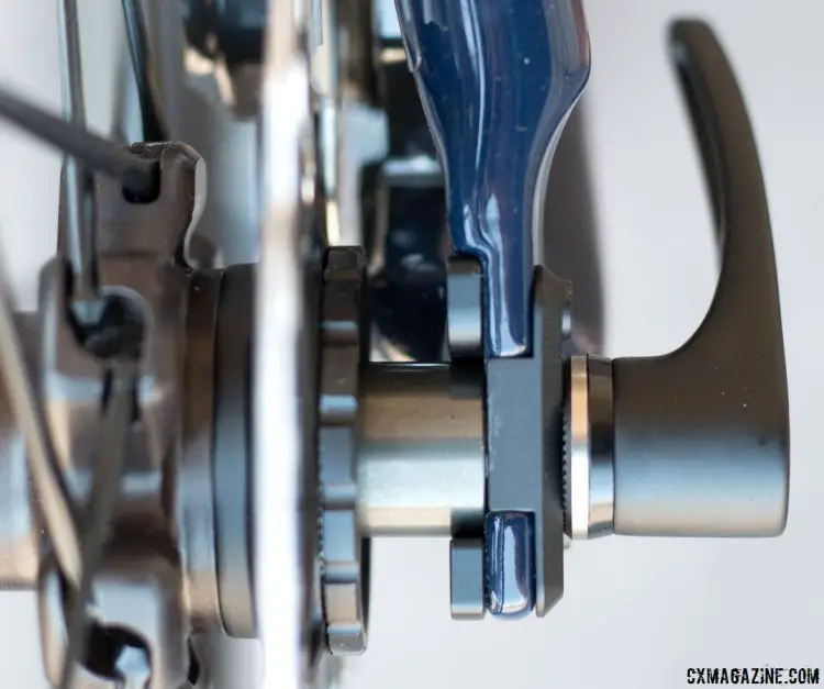 A rear view of the Parlee Chebacco cyclocross / gravel bike dropouts. © Cyclocross Magazine