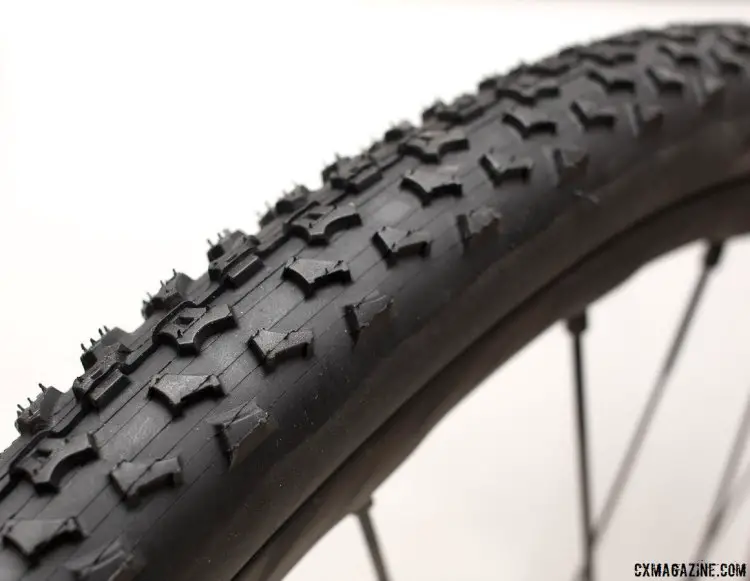 Ritchey Megabite 38c Cross Tire features an aggressive tread with a prominent side knob that works well in everything but peanut butter mud. © Cyclocross Magazine