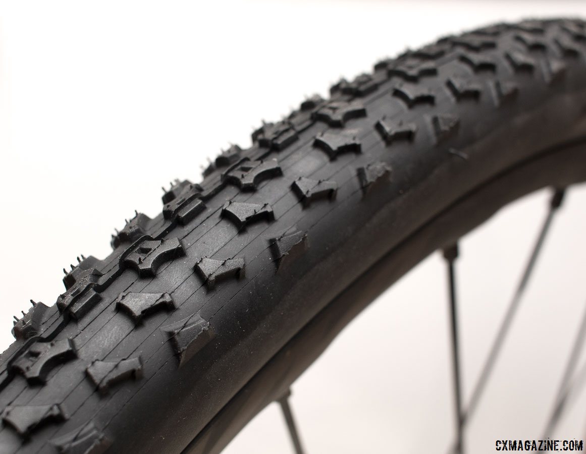 Ritchey Megabite 38mm Cross Tire features an aggressive tread with a prominent side knob that works well in everything but peanut butter mud. © Cyclocross Magazine
