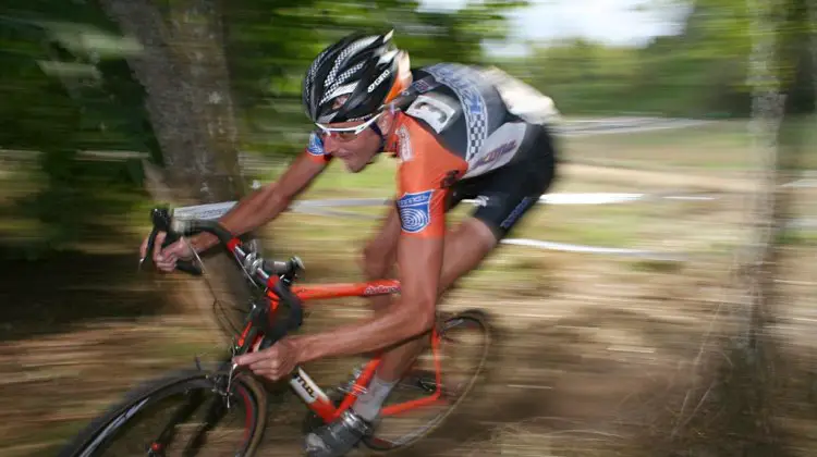 Ryan Trebon racing in Seattle in 2008, prior to winning the 2008 Nationals in Kansas City. © Cyclocross Magazine