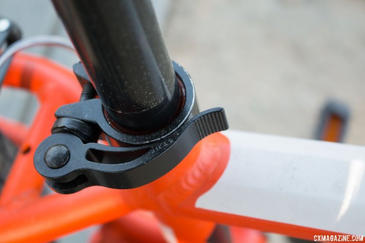 They grow fast, and Stampede Bikes (TykesBykes) makes it easy to adjust seat height on the Sprinter 16 in review. © Cyclocross Magazine