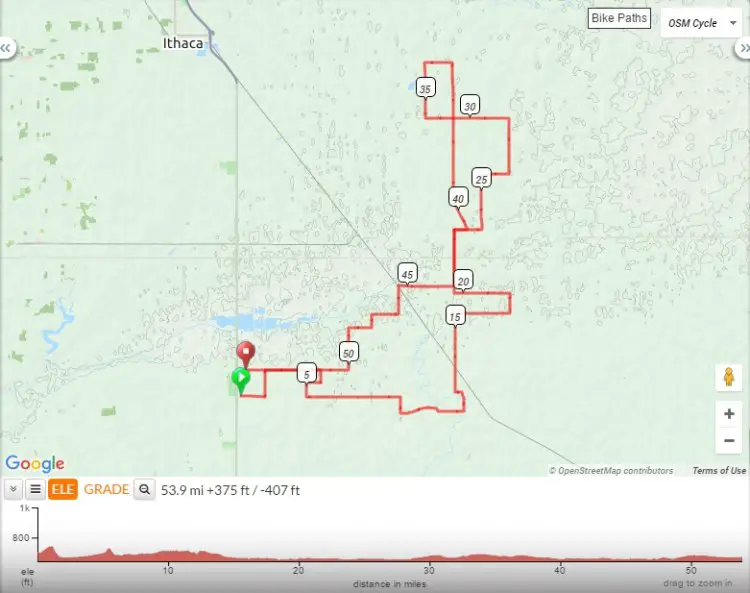 Uncle John's gravel ride offers a 56 mile and 25 mile option for a scenic post-race "recovery" ride.