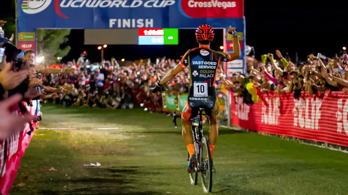 World Champion and World Cup overall winner Wout van Aert returns to defend his title at CrossVegas. photo: CrossVegas 2015. © A. Yee / Cyclocross Magazine