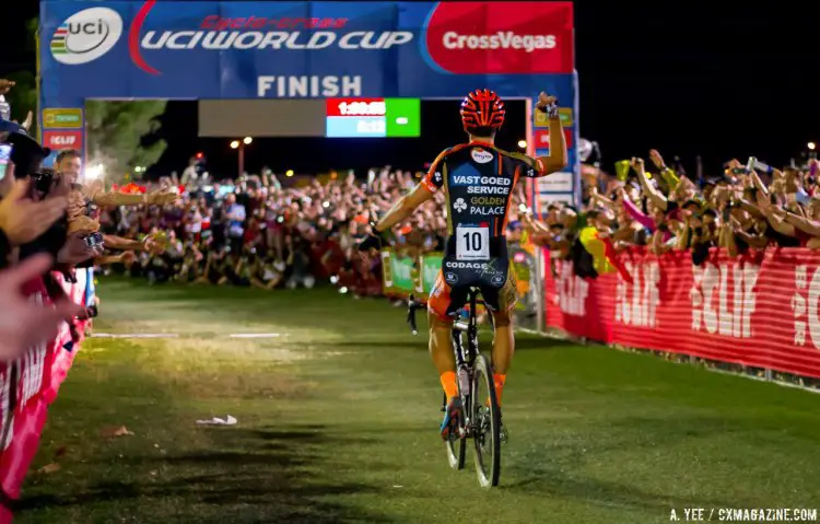 World Champion and World Cup overall winner Wout van Aert returns to defend his title at CrossVegas. photo: CrossVegas 2015. © A. Yee / Cyclocross Magazine